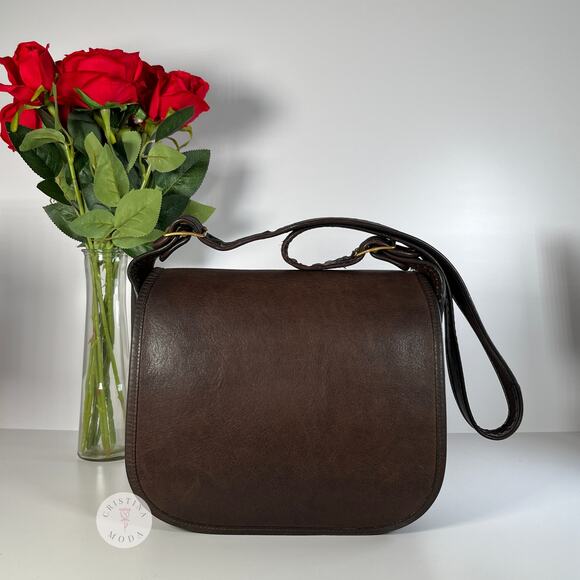 Vintage Coach NYC Classic Shoulder Bag 9170 Mocha Brown 1980s - Picture 1 of 10